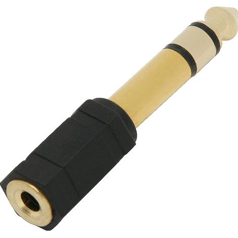 Adaptador jack de 6,3 mm a conector de 3,5 mm chapado en oro