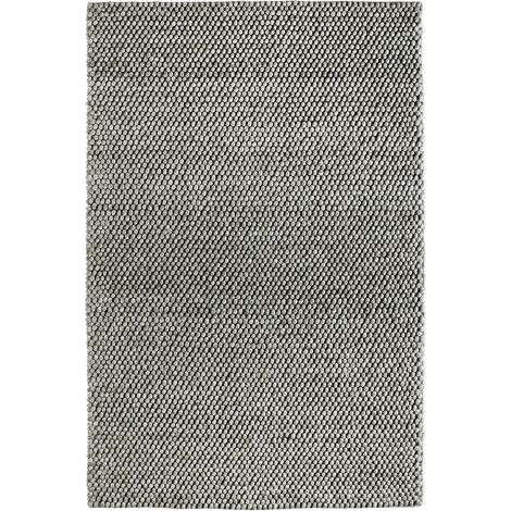 Tapis taupe en laine viscose fait main durable - 230 x 160 cm (1/3)