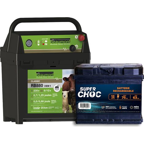 Poste mixte RB880 et batterie 12 V 75 Ah