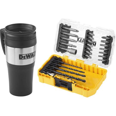 Coffret 25 Pièces - Embouts de Vissage et Forets Métal - Mug - Pour Perceuse-Visseuse Noir/Jaune (1/2)