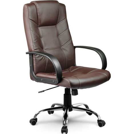 Sedia da ufficio di lusso in pelle - sofotel eg 221 marrone