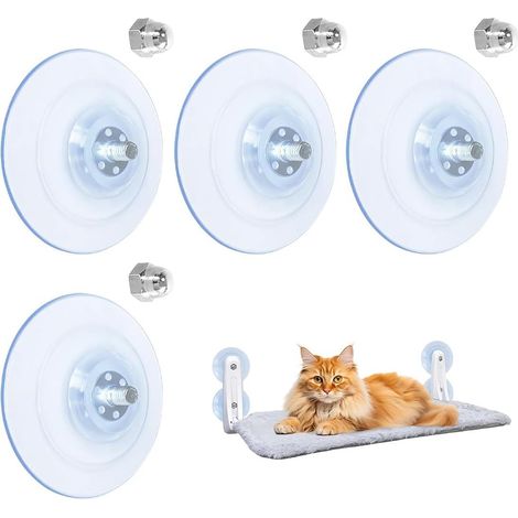 10 Pièces Hamac Chat Fenetre, Ventouse Fenetre Pvc, Ventouse Vitre, Ventouses Hamac Fenêtre, Ventouse Crochet, Hamac Chat, Pour Fenêtre, Vitre, Carrelage (1/5)