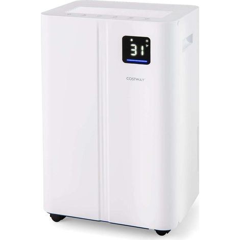 Contrôle Humidité Déshumidificateur d'Air Silencieux 25,5 L/Jour Drainage Continu pour Maison Sous-Sol 25 m² (1/2)