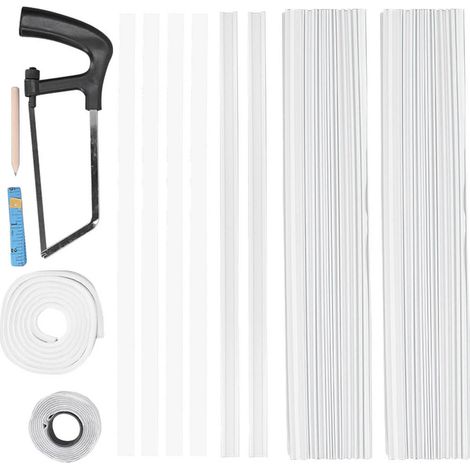 Panneau isolant pour climatiseur de fenêtre 17 x 10 po, double couche, isolation thermique, réduction du bruit, panneau latéral d'étanchéité. (1/5)