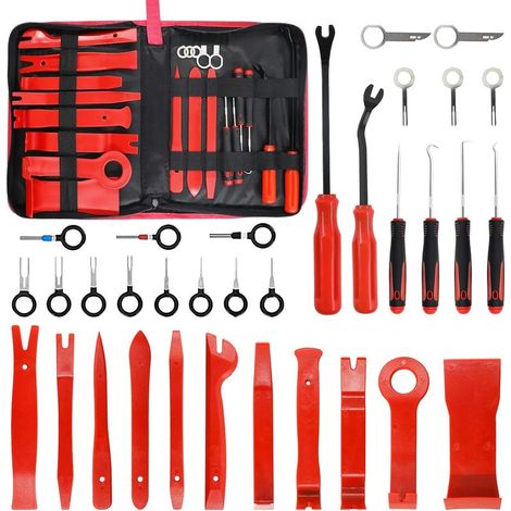 30PCS Outil Demontage Garniture Voiture, Outils de DéMontage Garnitures, Outils en Plastique Voiture pour Les Autoradios, Radio, Accessoires, Portes, Tableaux de Bord de Voiture (1/5)