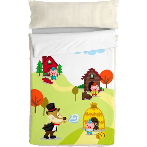 Bettbezug mit Füllung HappyFriday Mr Fox Piggys Bunt 42 x 20 x 50 cm