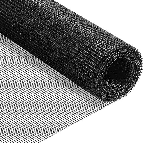 REDTRON Zanzariera per finestre in fibra di vetro 1,2 x 2,5 m, zanzariera arrotolabile per finestre, zanzariera antizanzare per porte finestre, giardino, ritagliabile e resistente agli strappi, nera (1/5)