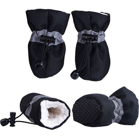 Chaussures Chien Antidérapantes,Botte pour Chien,Protecteur de Patte, Ces Boots de (Noir) (1/5)
