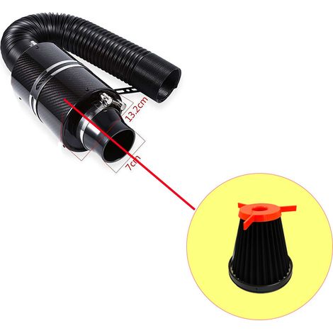 Car modification parts: air intake modification mushroom head, high flow carbon fiber air box replacement, air filter element, mushroom head. (1/4)