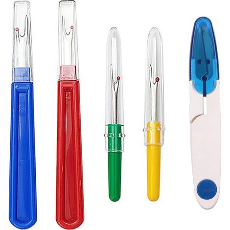 5 Pièces Decoud Vite et Coupe Fil Couture Kit, Decouseur Fil Couture avec un Petit Ciseaux - Decoud Vite pour couture, travaux manuels, travaux manuels