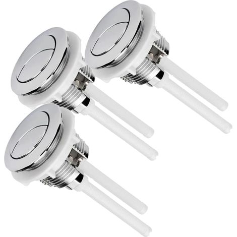 Boutons-poussoirs Ronds Argentés de 38mm pour Toilettes (1/5)