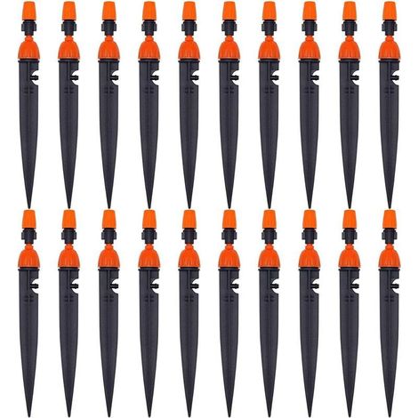 Goutteurs Réglable Irrigation Système d'Irrigation Micro Goutteur Goutteurs d'Irrigation à Débit d'Eau Émetteurs de Goutteurs d'Irrigation de Jardin, pour Jardin 20 Pièces (1/5)