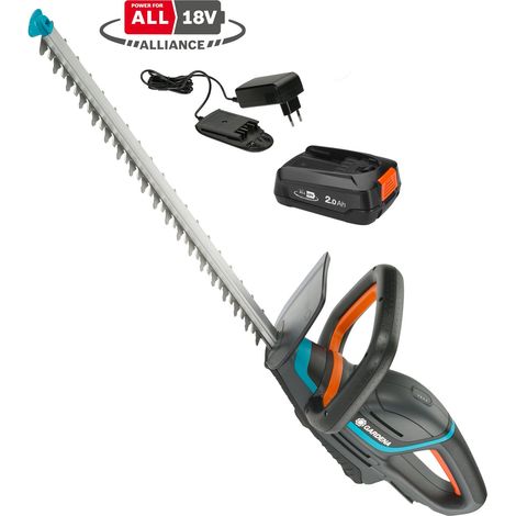 GARDENA Taille-haies ComfortCut 50/18V POWER FOR ALL. Prêt à l'emploi avec outil, batterie et chargeur inclus. (14730-20)