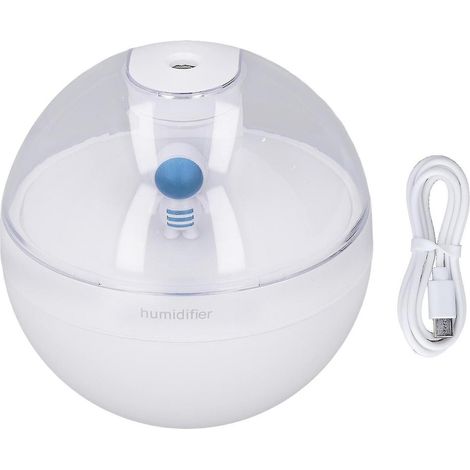 Humidificateur mini USB astronaute 220 ml - Vaporisateur en ABS blanc avec lumière jaune chaude, idéal pour la maison (1/5)