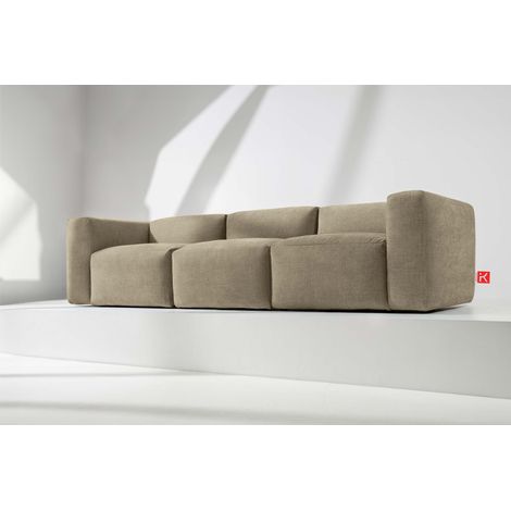 KONSIMO BUFFO Sofa 3 Sitzer mit extrem weicher und bequemer Sitz, gelb (1/5)