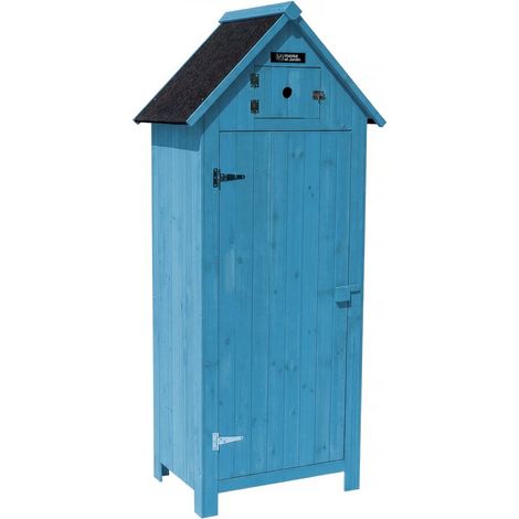 Habitat Et Jardin – Armoire de jardin en bois de sapin 77 x 54.5 x 179 cm – Résistante à l'eau et aux UV – 3 étagères intérieures pour rangement (1/4)
