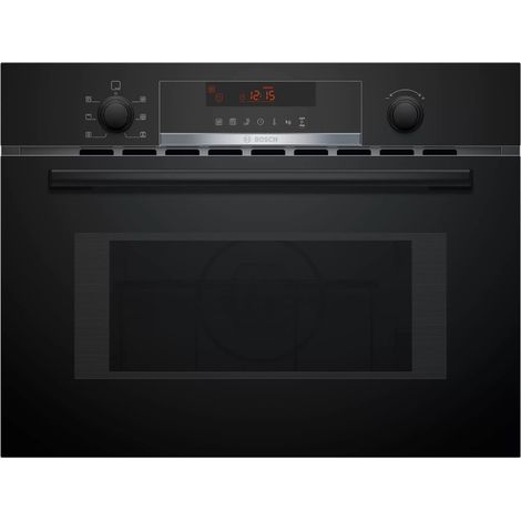 Bosch CMA583MB0, Serie 4, microondas combinado, empotrable, negro (1/5)