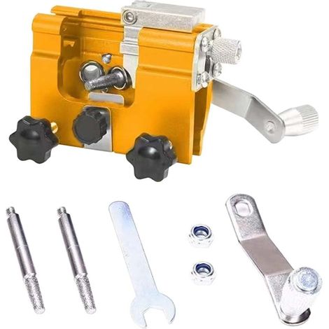Kit Affûtage Tronçonneuse Manuel avec Manivelle 2 Têtes pour Chaîne Outil Précis Durable Facile Utilisation (1/5)
