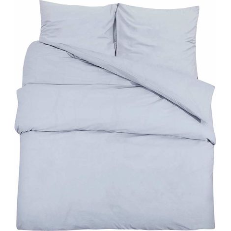 Maison Exclusive - Bettwäsche-Set Grau 155x220 cm Baumwolle (1/5)