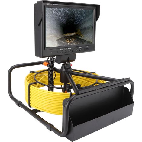 Caméra d'inspection de canalisations en acier inoxydable 9 pouces, 1080p, endoscope pour canalisations et égouts avec écran 6,5 mm, 100-240 V, prise britannique, portée 20 m (1/5)