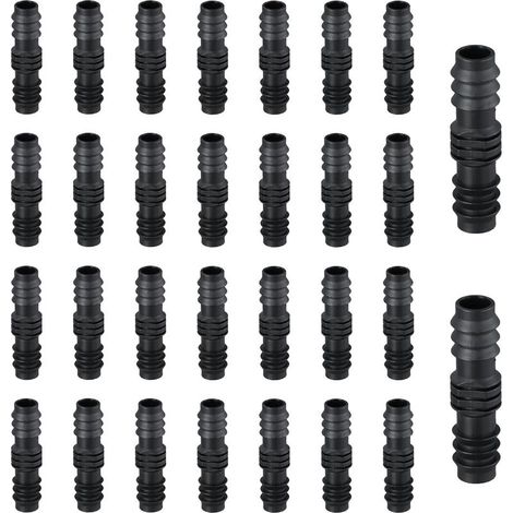 30 Pièces 16mm Raccords de Tuyau Arrosage, Connecteurs Cannelés en Plastique, D'Irrigation Goutte à Goutte, Tuyaux d'Arrosage, Direct pour Système - (1/5)