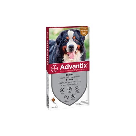 BAYER ADVANTIX SPOT ON 4 PIPETTE CANI 40 -60 KG- 1,0 pz