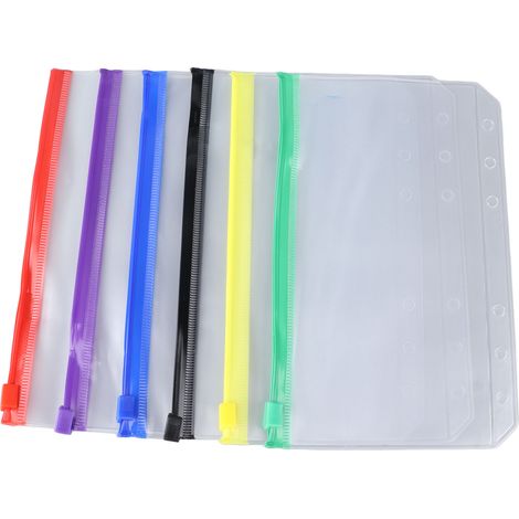 31 Pochettes Zip A6 Multicolores, Enveloppes Plastiques Translucides Imperméables, Classeurs Réutilisables à Fermeture Éclair pour Bureau, Salle de Classe et Dortoir (1/5)