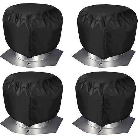 Lot de 4 protections pour aérateurs de toiture d'éoliennes (50 x 50 cm) - Protection pour aérateurs de toiture d'éoliennes - Écran de protection (1/5)