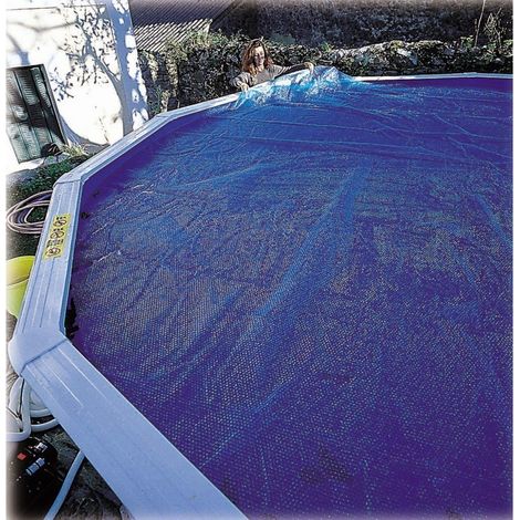 Bâche à bulles pour piscine acier en huit 7,10 x 4,75 m - Gré (1/2)