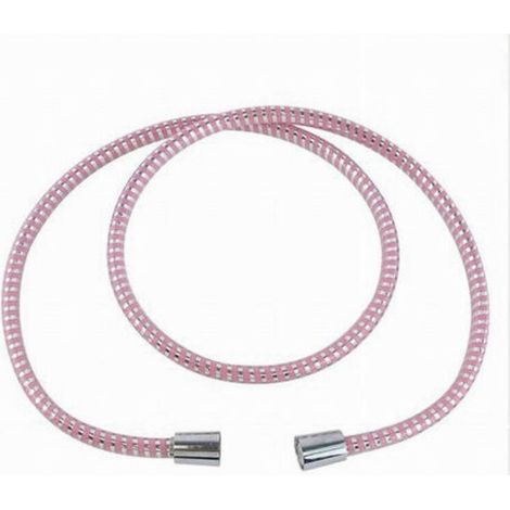 Tuyau De Rechange Douche Douche Douche 1.5 Mt Pvc Dentelle Revêtement Rose 87293
