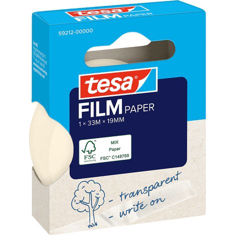 TESA tesafilm PAPER 33 m Carta Trasparente 1 pz