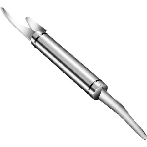 Couteau à crevettes multifonctionnel en acier inoxydable 6 en 1, éplucheur de crevettes rapide, couteau à découper/gratter/creuser en ligne, outils de cuisine (1/5)