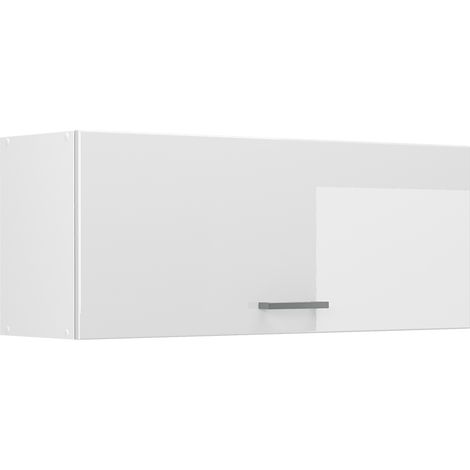 Armario colgante R-Line, Blanco alto brillo/Blanco, 100 cm Plano, Vicco (1/5)