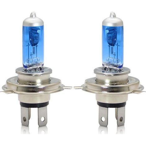 H4 P43t Phares halogènes 60/55W 5000k Blanc chaud Faisceau de route/Feux de croisement Lampe 12V Auto Voiture Moto Ampoule, 2 (1/3)