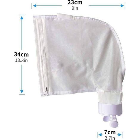 Sac Filtrant Nettoyeur Piscine en Maille Nylon, Fermeture Zippée K13 K16, 2 Pièces pour modèles 280 480 (1/5)
