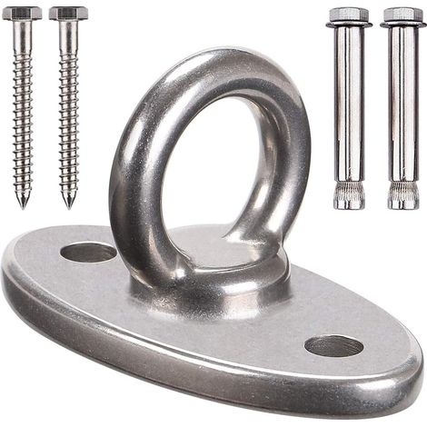 Bois/Béton Cintre de Plafond Hamac Balançoire Vis de Suspension Boulon de Base Ovale pour Chaise de Terrain de Jeu Corde de Yoga Sacs de Frappe, 2800lbs (1/5)