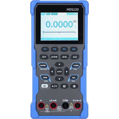 GARRYFIZH Oscilloscope numérique OWON HDS120 2-en-1, Multimètre 20000 counts RMS, 1MHz, 5MS/s, Batterie Li-ion, Écran IPS 2.8 pouces