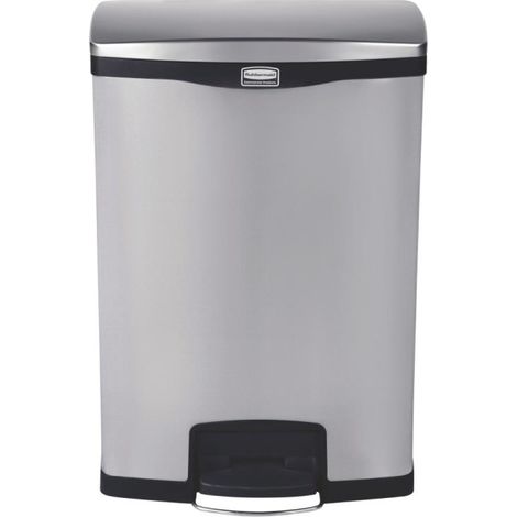 Poubelle à pédale frontale inox Rubbermaid 90L - 333 x 690 x 834 mm - SLIM JIM (1/5)