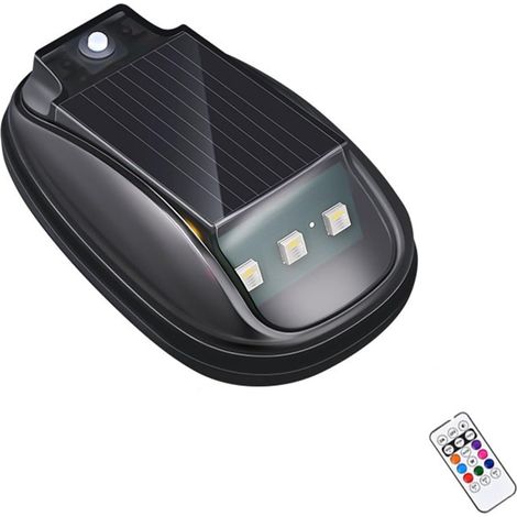 Lampe de Toit Solaire avec Télécommande RGB Clignotant Signal (1/5)