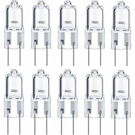 Ampoules G4 Halogènes Ampoule 12v 10W, Blanc chaud, Lot de 10,