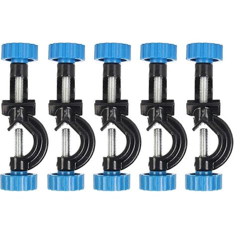 Lot de 5 supports de fixation pour banc de laboratoire, corps en alliage d'aluminium, tête de serrage à angle droit (1/5)