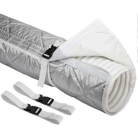 Gaine matelassée pour tuyau de climatisation, gaine isolante pour tuyau de climatisation avec deux boucles, gaine pour tuyau de climatisation. (1/5)