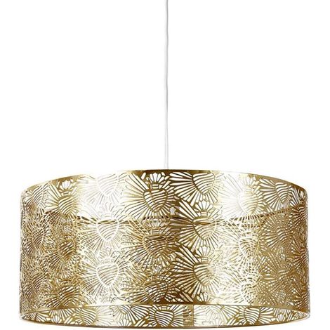 Suspension métal dorée Corazon – Dimensions 35x15cm – Longueur cordon 115cm – Douille E27 – Puissance max 40W – Ostaria (1/5)