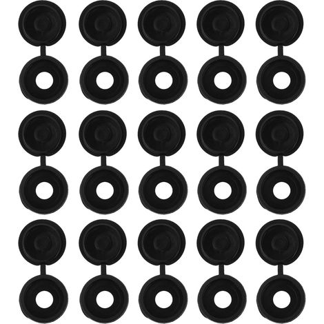 cache vis décoratifs en plastique noir protection (1/5)