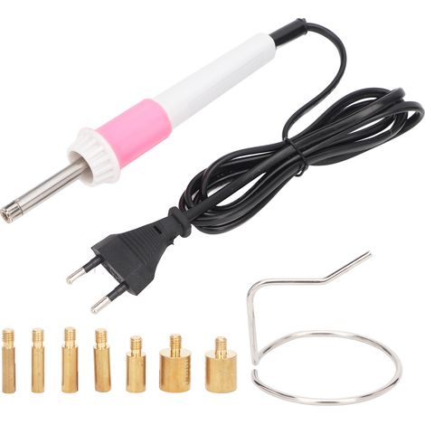 Applicateur à strass chauffant 15W avec 7 embouts, anneaux et fer, chauffage rapide, semi-automatique, économique, machine à strass DIY, prise UE 110V-220V. (1/5)