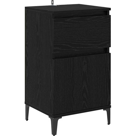 Maison Exclusive - Nachttisch Schwarz Eichen-Optik 40 x 35 x 70 c