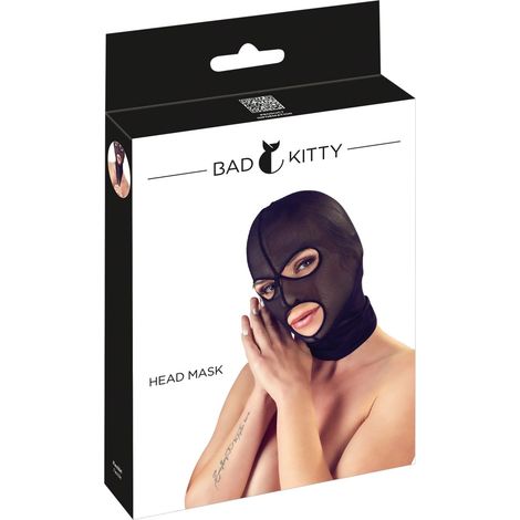 Bad Kitty – Schwarze, halbtransparente Maske mit Augen- und Mundlöchern (1/5)