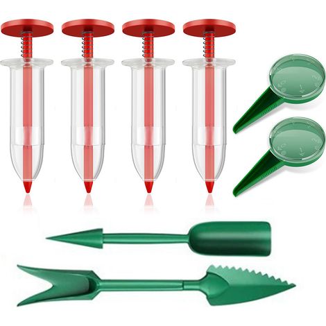 Kit d'outils de jardinage, de plantation, de semis, de petits outils de semis, rouge, 8 pièces (1/5)
