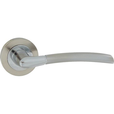 DOMINO Poignée de porte PRESTO-R M6/M9 Chrome/Nickel Poignée Sans rosace Chrome/nickel brillant (1/5)