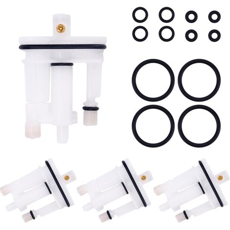 4pcs Gicleur Principal de Carburateur avec 12 Rondelles, Compatible avec Briggs & Stratton 09P702 450E 592792 596521 Pièces Rechange pour Moteur de Tondeuse Équipement Jardin (1/5)